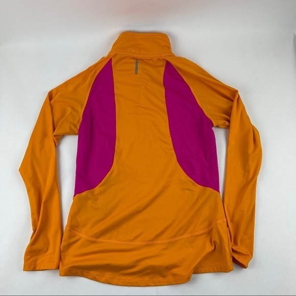 C9 Champion Running Jacket Womens Small Orange Pink Lon gSleeve Quarter Zip - Picture 7 of 9